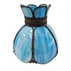 Image 1 : Vintage Slag Stain Glass Blue Lamp Shade