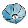 Image 2 : Vintage Slag Stain Glass Blue Lamp Shade