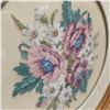 Image 2 : 2 Vintage Framed Petit Point Floral Art Pieces