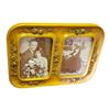 Image 1 : Vintage Wooden Floral Double Picture Frame By Yester Year