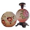 Image 1 : Vintage Hand Painted Floral Banquest Lamp
