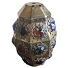 Image 1 : Ornate Brass Lamp Shade With Multi-Colored Jewels