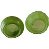 Image 2 : 2 Vintage Green Glass Globe Lamp Shades