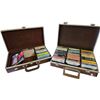 Image 1 : 2 Vintage Cassette Briefcases With Assorted Cassettes: Sinatra, Hendrix, Bowie, Etc..