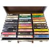 Image 2 : 2 Vintage Cassette Briefcases With Assorted Cassettes: Sinatra, Hendrix, Bowie, Etc..