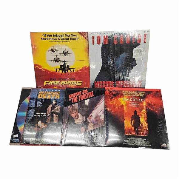 5 Movie Laser Discs, Mission Impossible, Fire Birds, Backdraft, & More