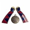 Image 1 : Pair of .950 Silver Enamel Earrings & Mexico .925 Silver Pendant