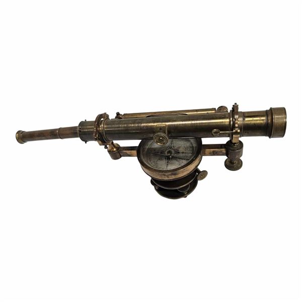 Vintage Brass Compass Survey Instrument