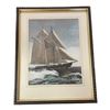 Image 1 : Vintage Framed Nova Scotia Bluenose II Signed By Maurice Crosby