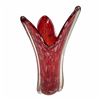 Image 1 : Vintage Red & White Art Glass Vase