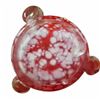 Image 2 : Vintage Red & White Art Glass Vase