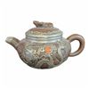 Image 1 : Vintage Dragon & Ox Pottery Teapot With Red And Green Stone