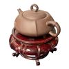 Image 2 : Vintage Asian Pottery Teapot With Wooden Stand