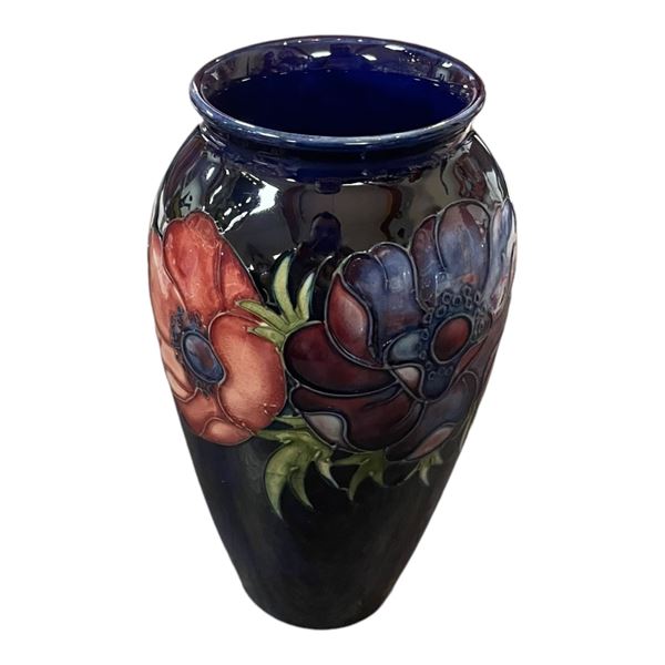 Vintage Moorcroft Blue Floral Pottery Vase