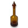 Image 1 : Vintage Cut Amber Glass Decanter With Stopper
