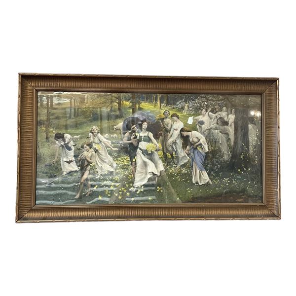 Vintage Framed Print  The Progress of Spring  By Charles Daniel Ward