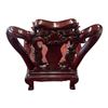 Image 2 : Heavy Ornately Carved Asian Arm Chair With  Mother of Pearl Inlay 1 of 2