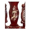 Image 3 : Heavy Ornately Carved Asian Arm Chair With  Mother of Pearl Inlay 2 of 2