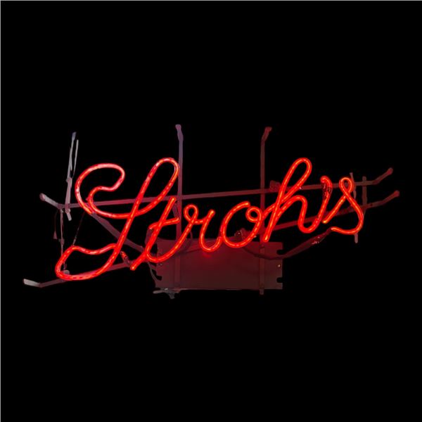Vintage Stroh Brewery Neon Sign