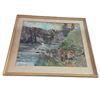 Image 1 : Vintage Original Oil On Canvas Painting By B. Taylor  Deer In Nature Scene