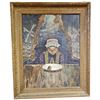 Image 1 : Vintage Original Watercolor On Board Painting By Peter A. Paauwe