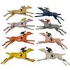 Image 1 : 8 Assorted Lead Painted Horse Jockey Toys