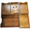 Image 1 : 6 Assorted Handmade Wooden Tabletop Organizers