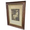 Image 1 : Vintage Print "Lady Hamilton As A Seamstress" By G. Romney In Oak Frame
