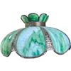 Image 1 : Beautiful Green Stain Slag Glass Light Shade