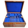 Image 1 : Vintage Oak With Brass Trim Cutlery Case With Cutlery