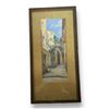 Image 1 : Vintage Original Watercolor On Canvas Painting Artist Signed