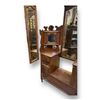 Image 2 : Antique Quality Hard To Find English Oak Beveled Mirror Vanity
