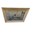 Image 1 : Vintage Framed Watercolor Print By James Sessions "After The Catch