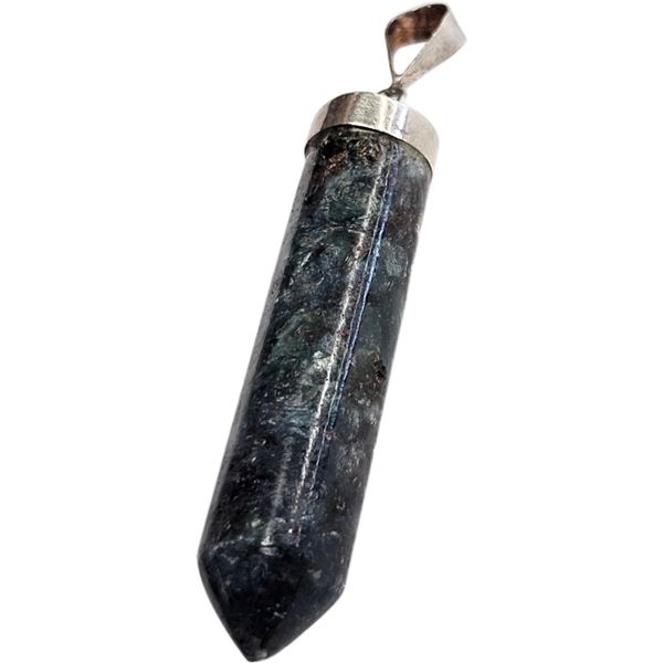 .925 Sterling Silver Capped Stone Pendant