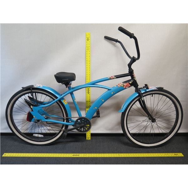 Blue Beach Cruiser Bike w/ Coaster Brakes
