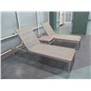 Image 2 : Qty 2 Kettal Mesh Deck Lounge Chairs 74" x 24" x 13"H w/ Matching Table 19" x 19" x 16"H