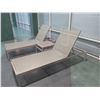 Image 3 : Qty 2 Kettal Mesh Deck Lounge Chairs 74" x 24" x 13"H w/ Matching Table 19" x 19" x 16"H