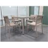 Image 2 : Triconfort Kettal Square Outdoor Table 36" x 36" x 29" w/ 4 Mesh Chairs 23" x 16" x 32"H