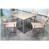 Image 1 : Triconfort Kettal Square Outdoor Table 36" x 36" x 29" w/ 4 Mesh Chairs 23" x 16" x 32"H