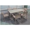 Image 1 : Kettal Rectangular Outdoor Table 61" x 36" x 29" w/ 6 Mesh Chairs 23" x 16" x 32"H