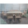 Image 2 : Kettal Rectangular Outdoor Table 61" x 36" x 29" w/ 6 Mesh Chairs 23" x 16" x 32"H