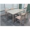 Image 2 : Kettal Rectangular Outdoor Table 61" x 36" x 29" w/ 4 Mesh Chairs 23" x 16" x 32"H