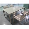 Image 3 : Kettal Rectangular Outdoor Table 61" x 36" x 29" w/ 4 Mesh Chairs 23" x 16" x 32"H