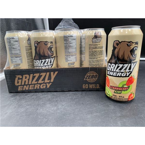 Grizzly Energy-Strawberry Kiwi Caffeinated Energy Drink (12 x 473ml)