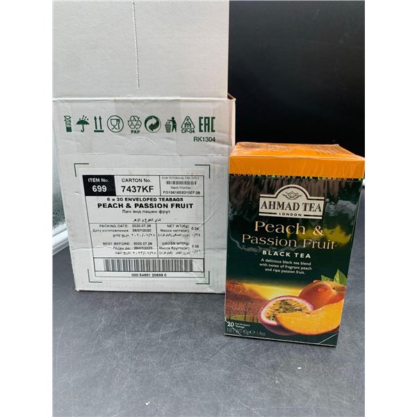 Ahmad Tea London Peach & Passion Fruit Black Tea (6 x 20)