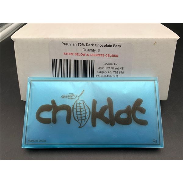 Choklat Peruvian 70 percent Dark Chocolate Bars (6 x 92g)