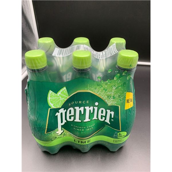Perrier Lime Carbonated Natural Spring Water (6 x 500ml)