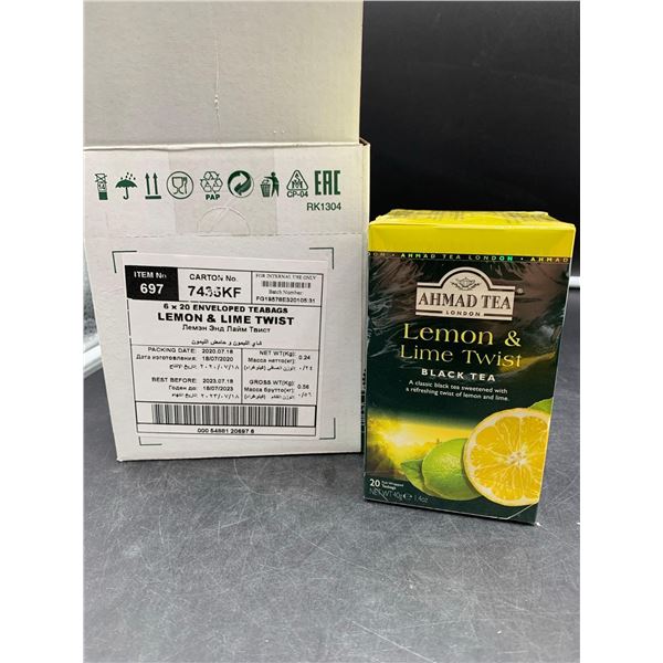 Ahmad Tea Lemon & Lime Twist Black Tea (6 x 20ct)