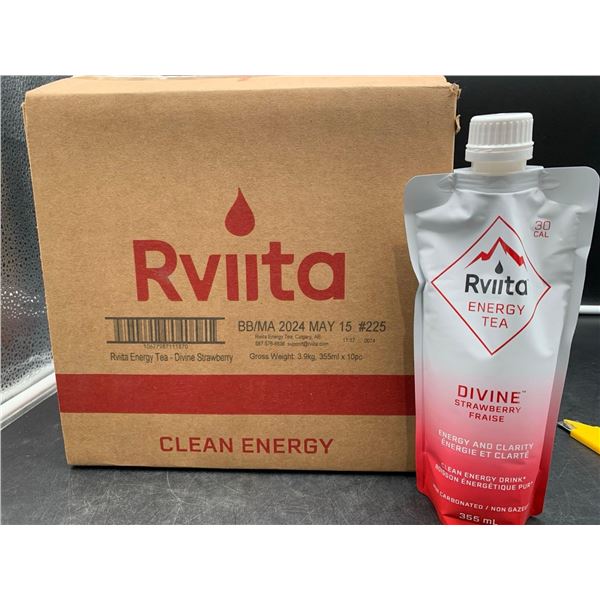 Rviita Divine Strawberry Tea Clean Energy Drink (355ml x 10)