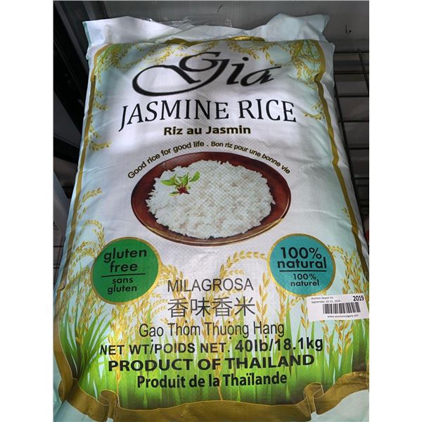 CASE LOT - Gjia Jasmine Rice (Gluten Free) 40 Lbs